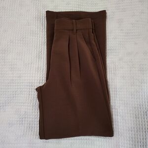 Abercrombie & Fitch Premium Crepe Trousers, Sz. 24S Brown